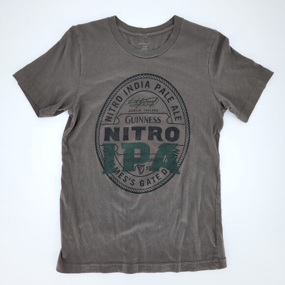 Guinness Nitro IPA Dark Olive Green Women's Cotton T-Shirt - Size S/M - GUC - Picture 1 of 10